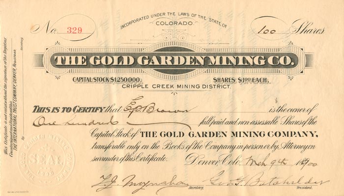 Gold Garden Mining Co.